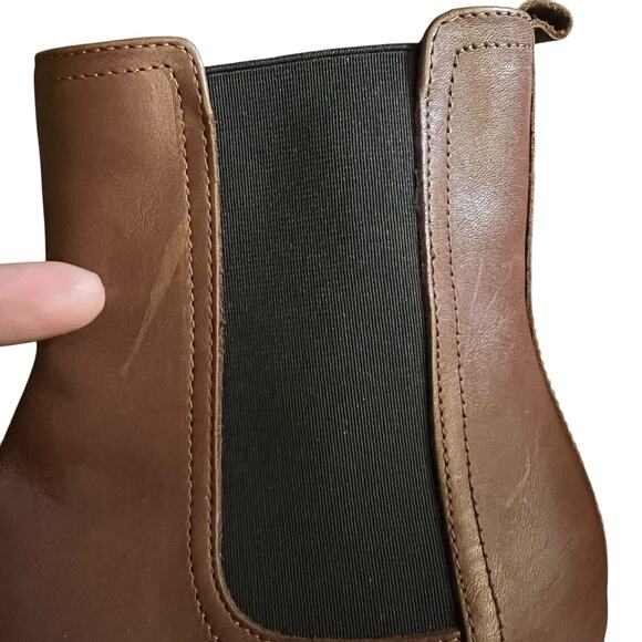 Kenneth Cole Reaction Brown Leather Salt Chelsea Ankle Boots Size 7 - Picture 5 of 11